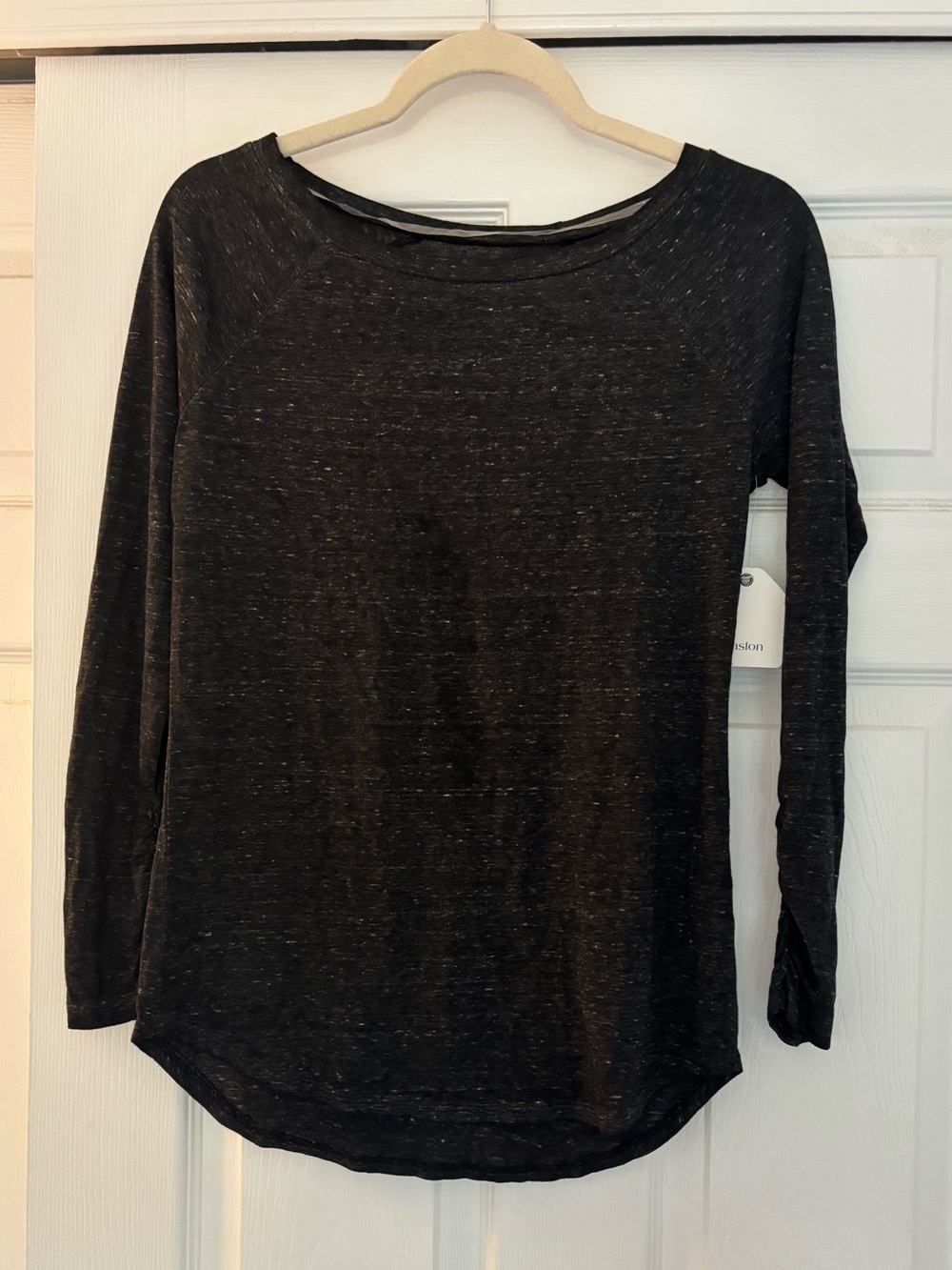 NEW WITH TAGS Small Caslon Black Long-Sleeve Boatneck Tee